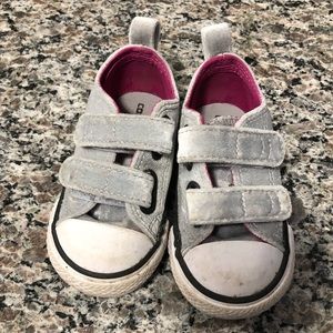 Converse gray Velcro